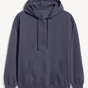 NWT OLD NAVY Oversized Full-Zip Hoodie Color: Volcanic Glass SIZE LARGE